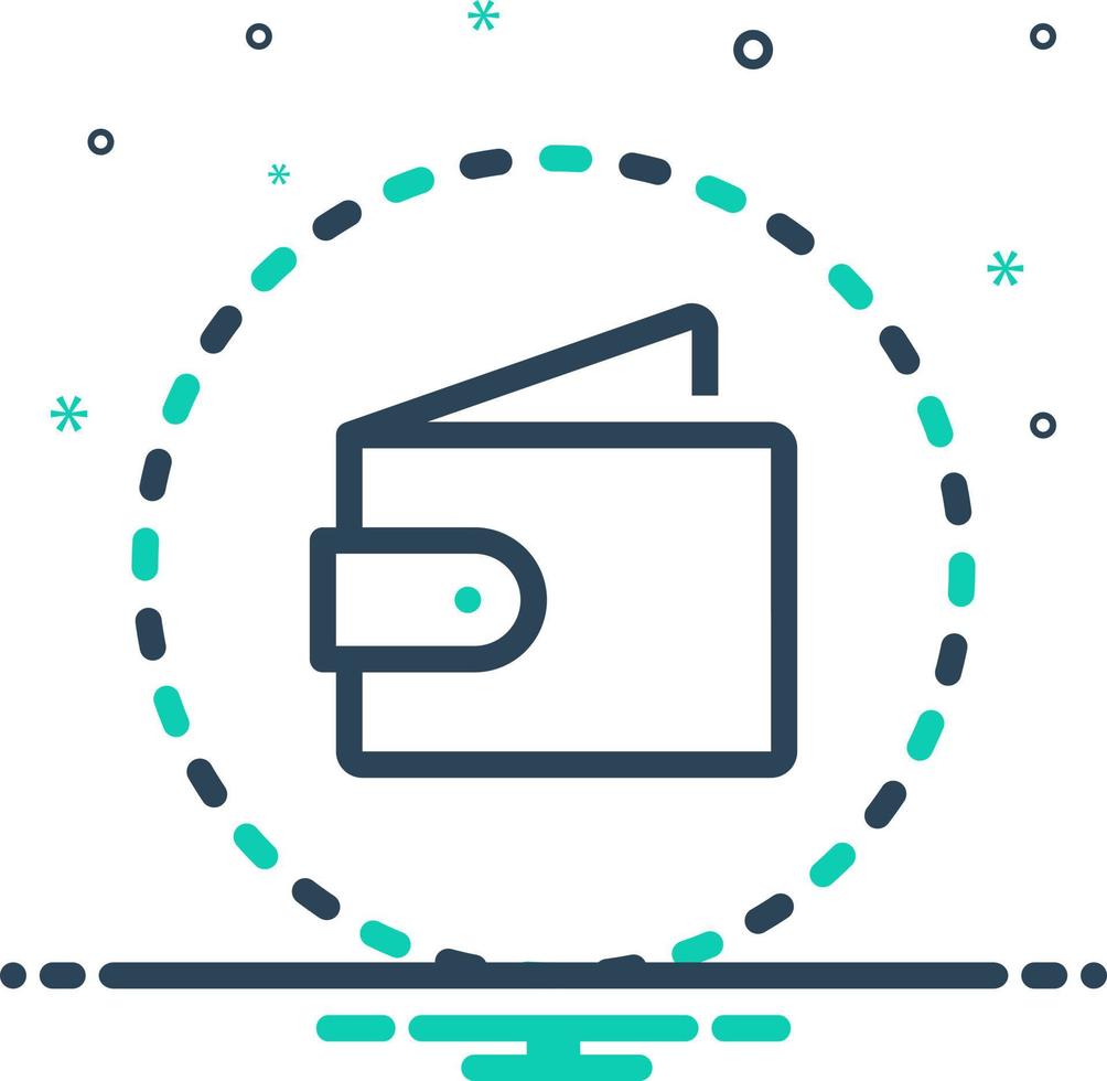 mix icon for wallet vector