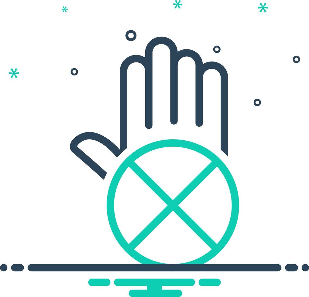 mix icon for exclusion vector