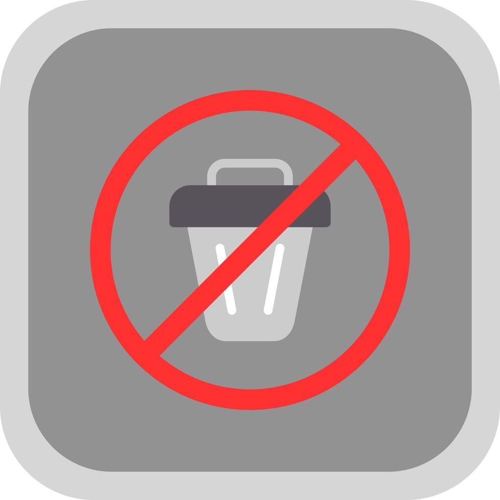 No Littering Vector Icon Design