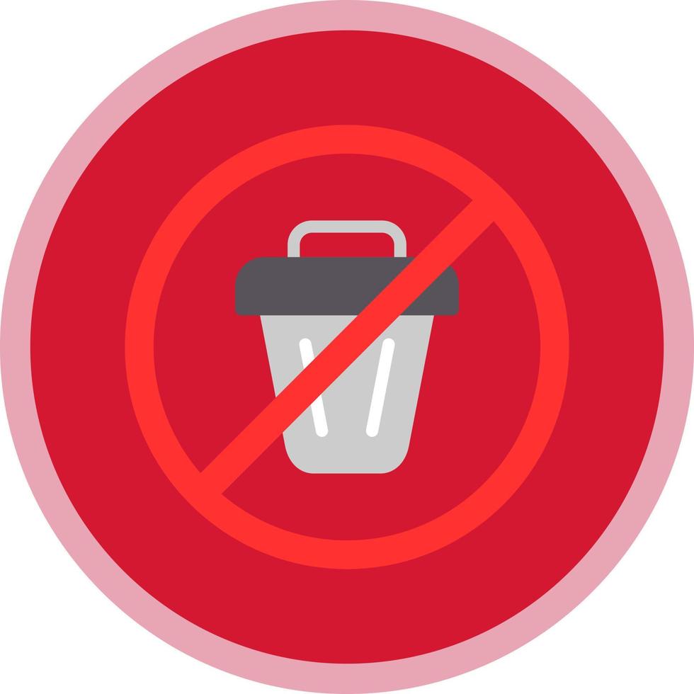 No Littering Vector Icon Design