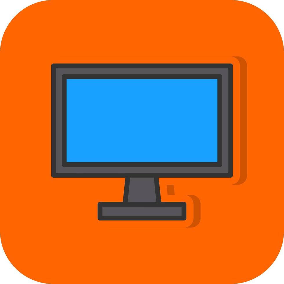 diseño de icono de vector de pantalla de monitor