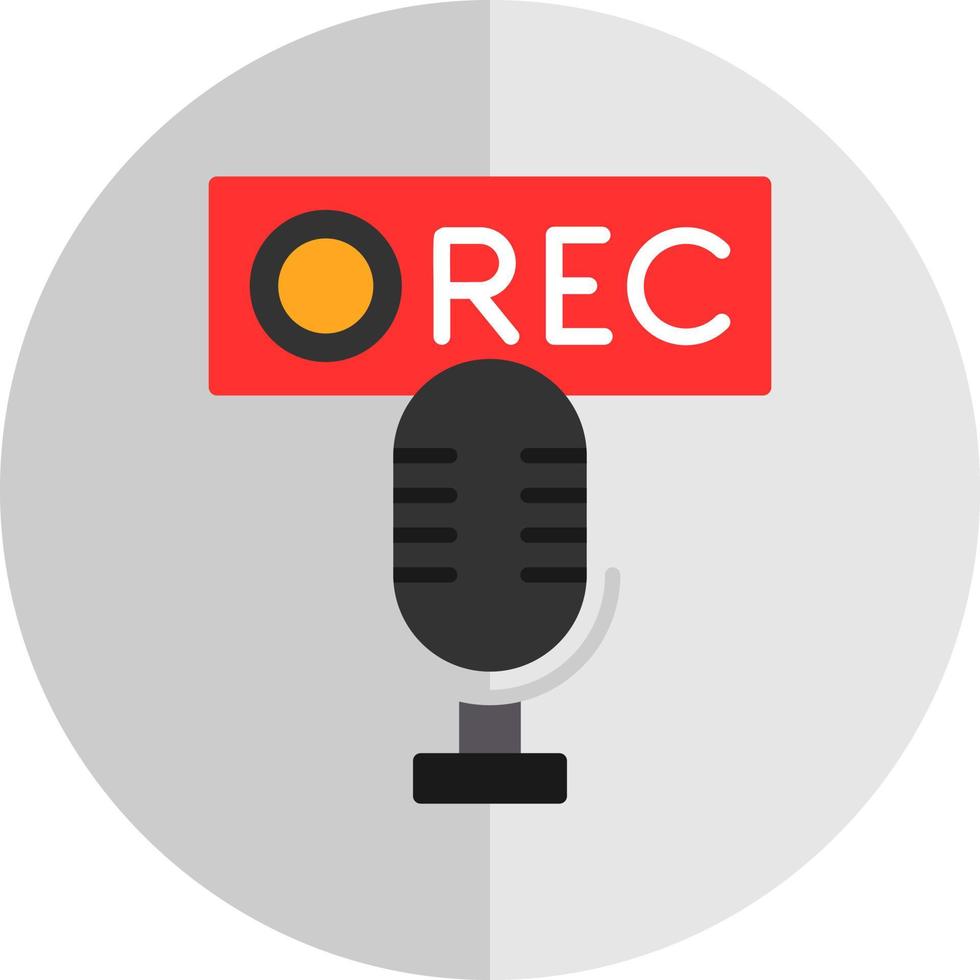 Recording Vector Icon Design