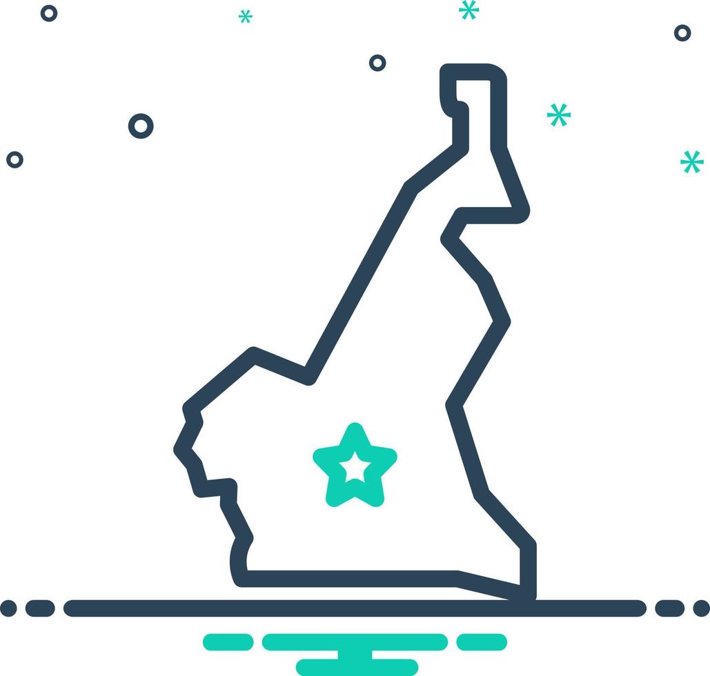mix icon for cameroon vector