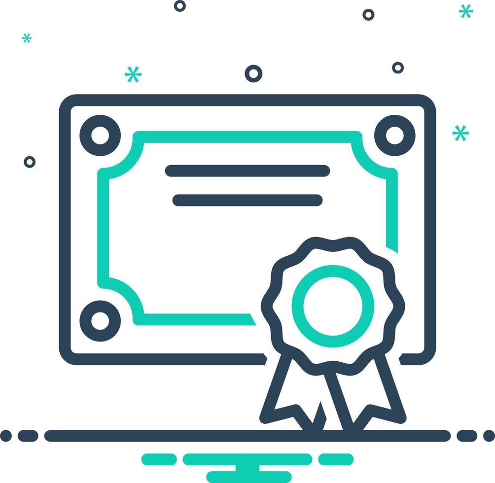 mix icon for certificate vector