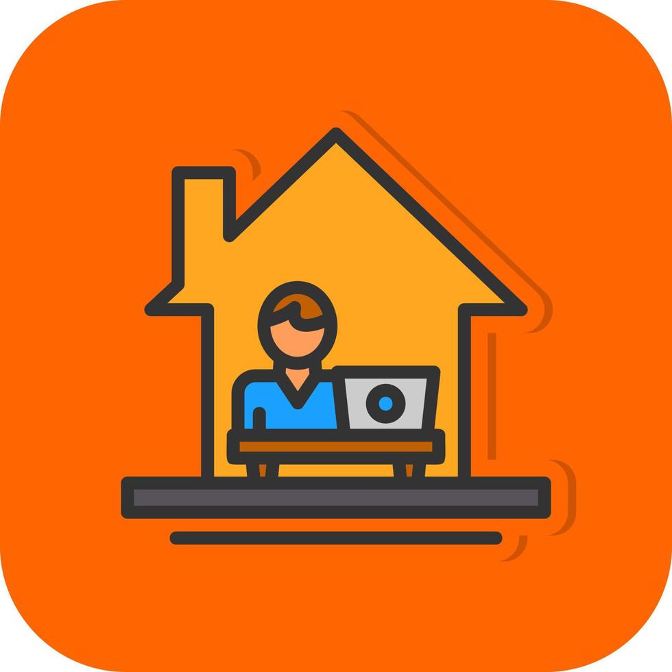 Work From Home Vector Icon Design