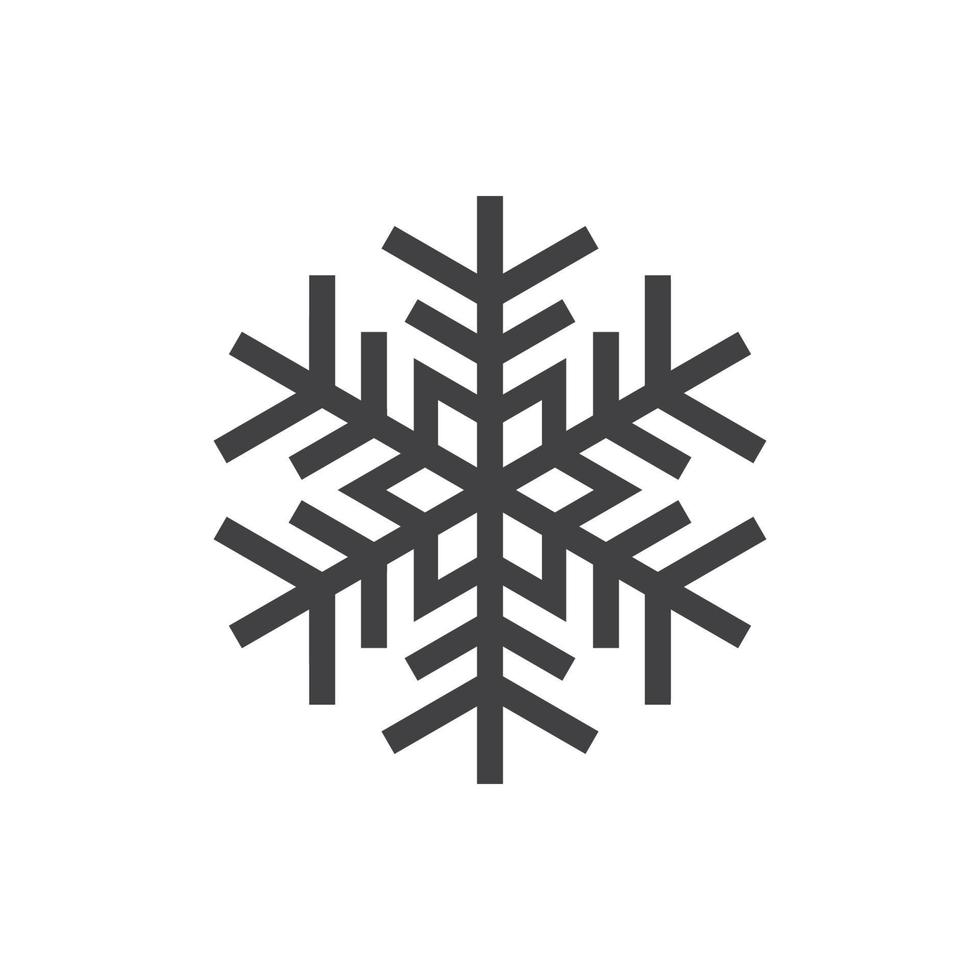 copos de nieve icono y símbolo ilustracion vector