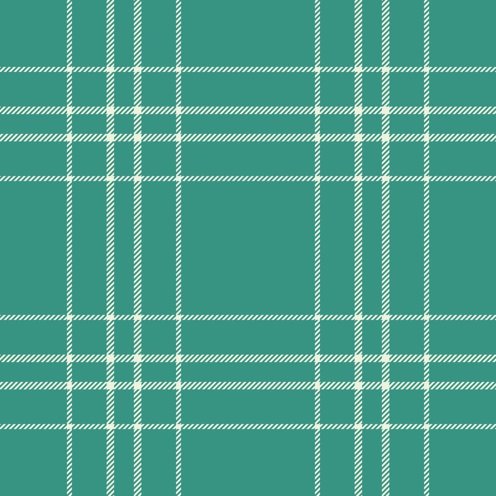 Plaid seamless pattern in green. Check fabric texture. Vector textile print.