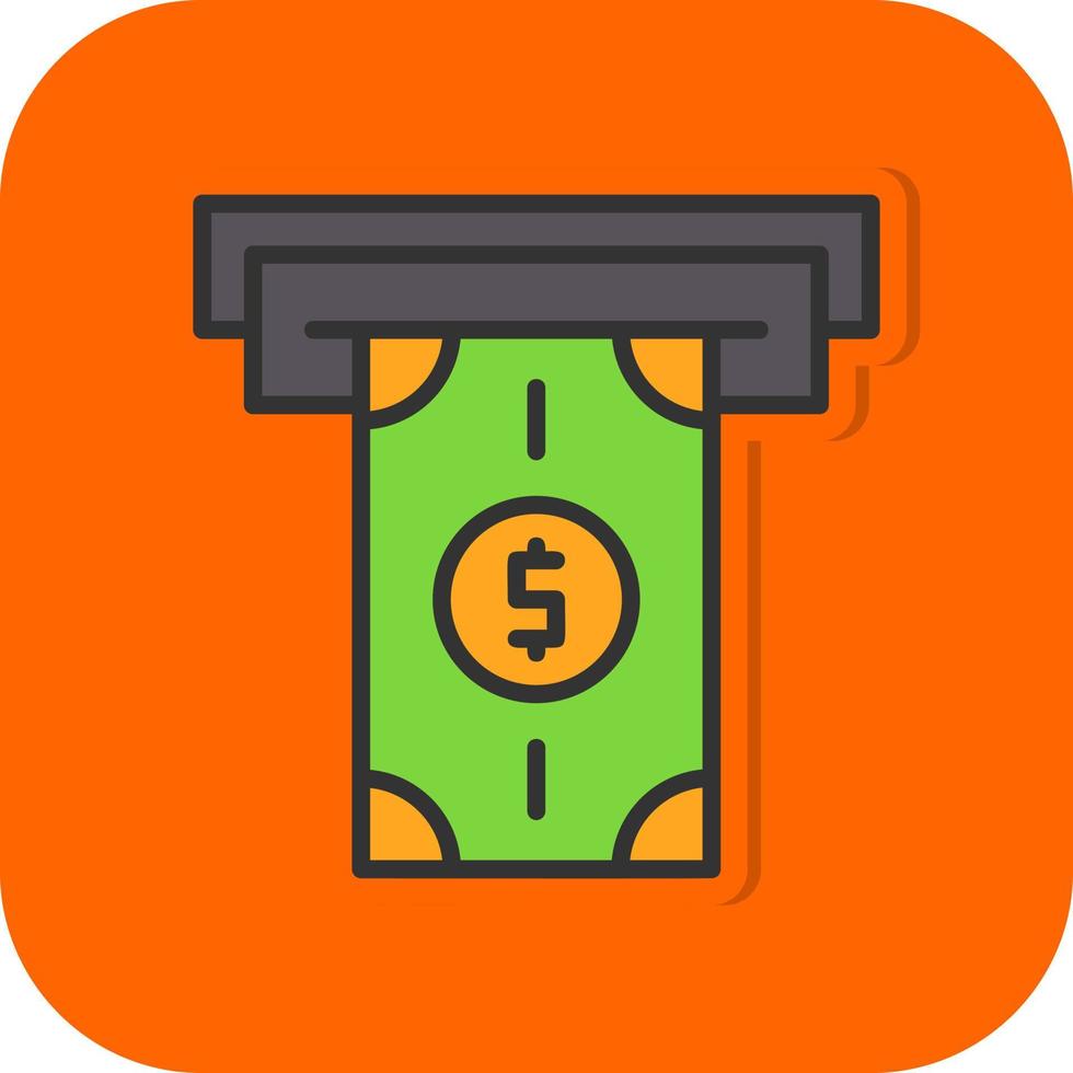 diseño de icono de vector de retiro de dinero