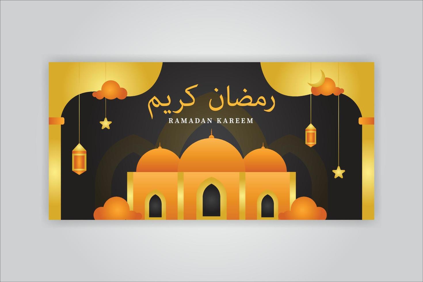 Creative Ramadan Wish Timeline Vector Cover Design Template