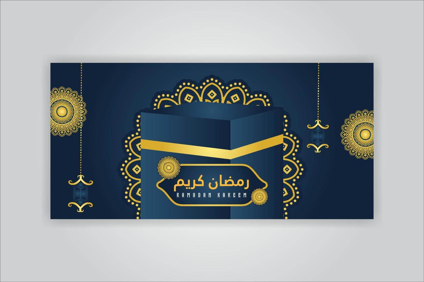 Creative Ramadan Wish Timeline Vector Cover Design Template