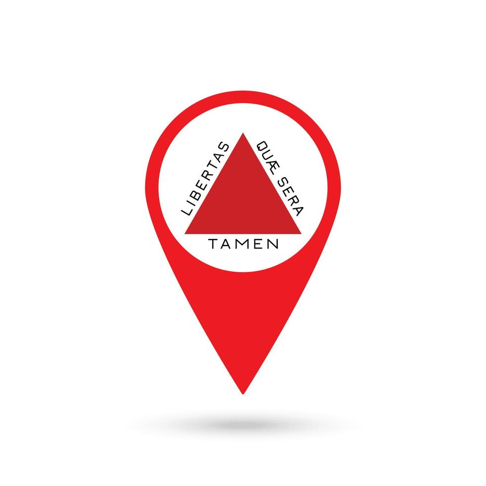 Map pointer with state Minas Gerais. Vector illustration.