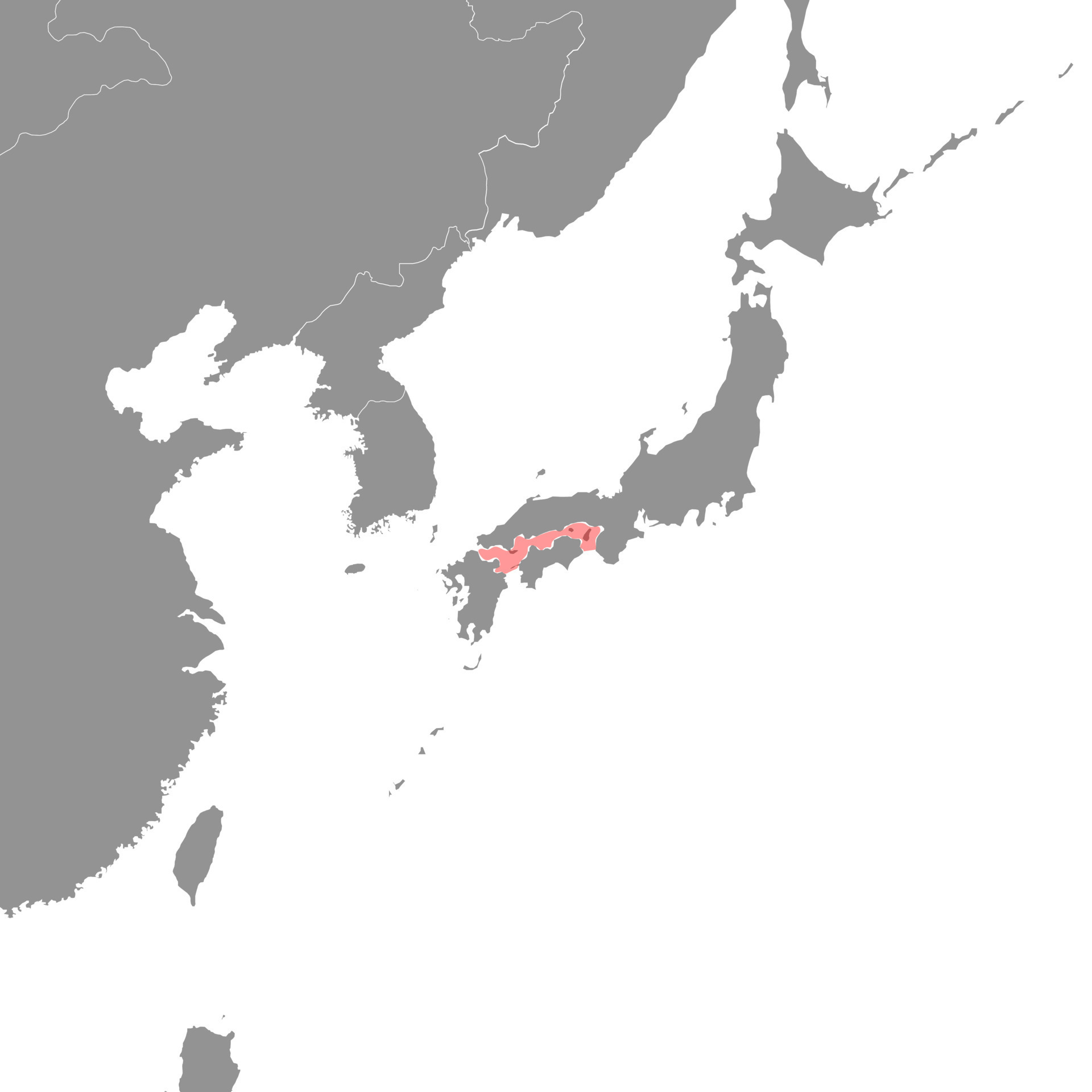 Seto Inland Sea on the world map. Vector illustration. 21117557 Vector 