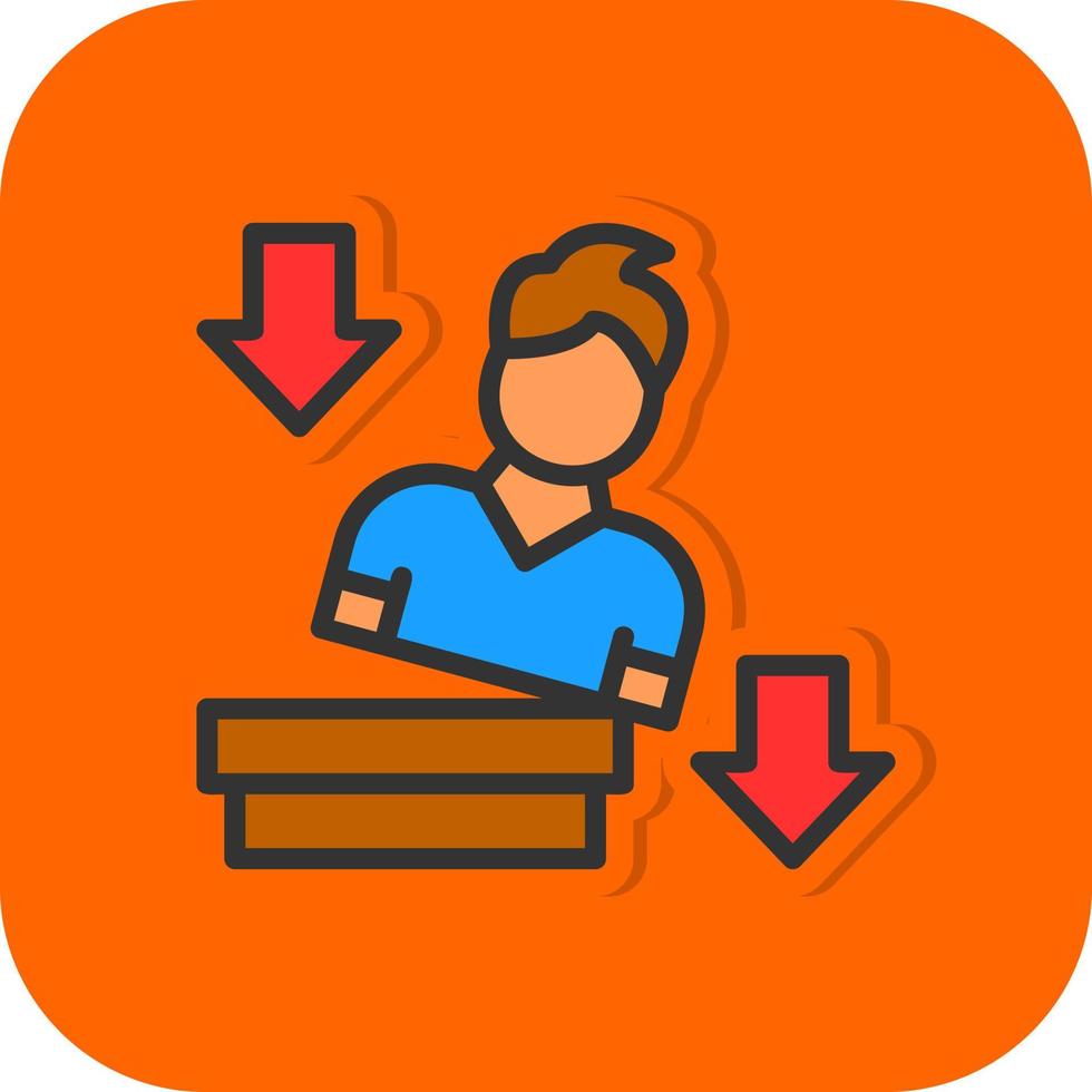 Falling Vector Icon Design