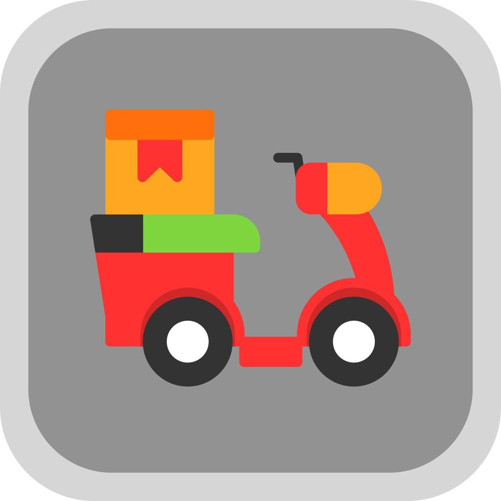 Delivery Bike Vector Icon Design
