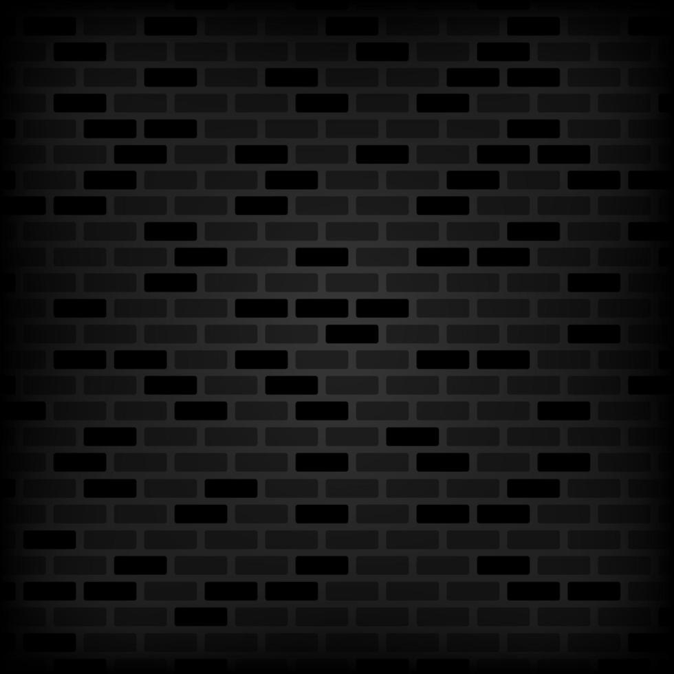 Dark nightly brick wall. Vector illustration.