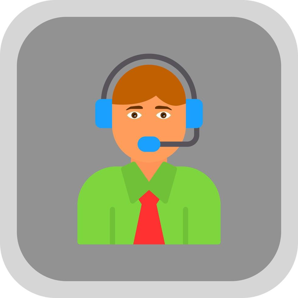 Call Agent Vector Icon Design