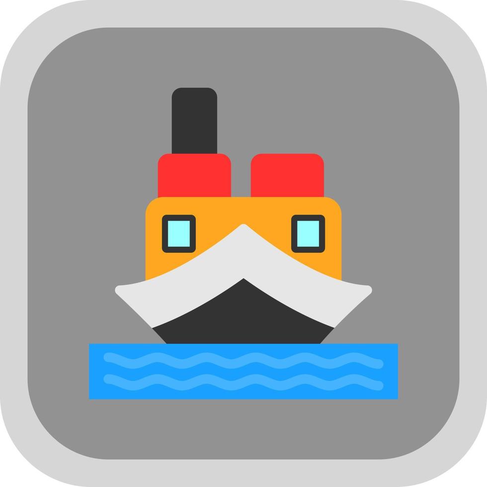 Cargo Boat Vector Icon Design