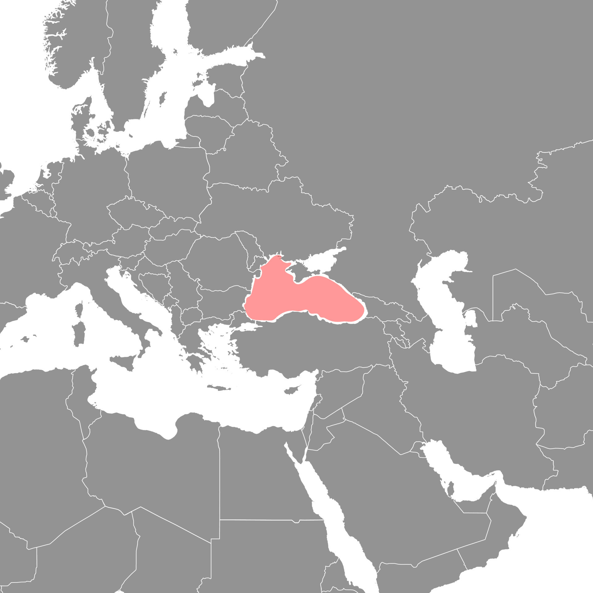 Black Sea On The World Map Vector Illustration 21118094 Vector Art At Black Sea On The World Map Illustration Vector 