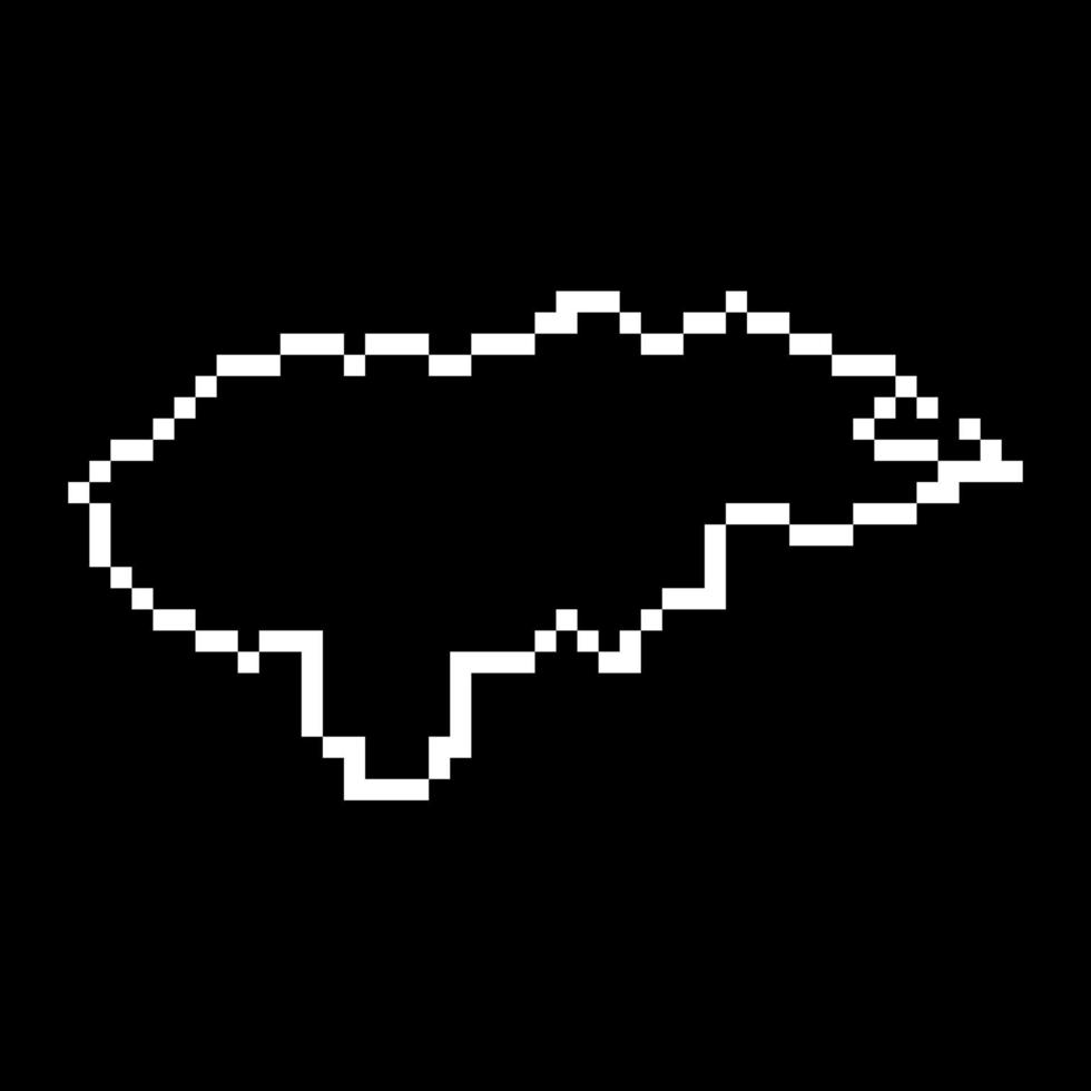Pixel map of Honduras. Vector illustration.
