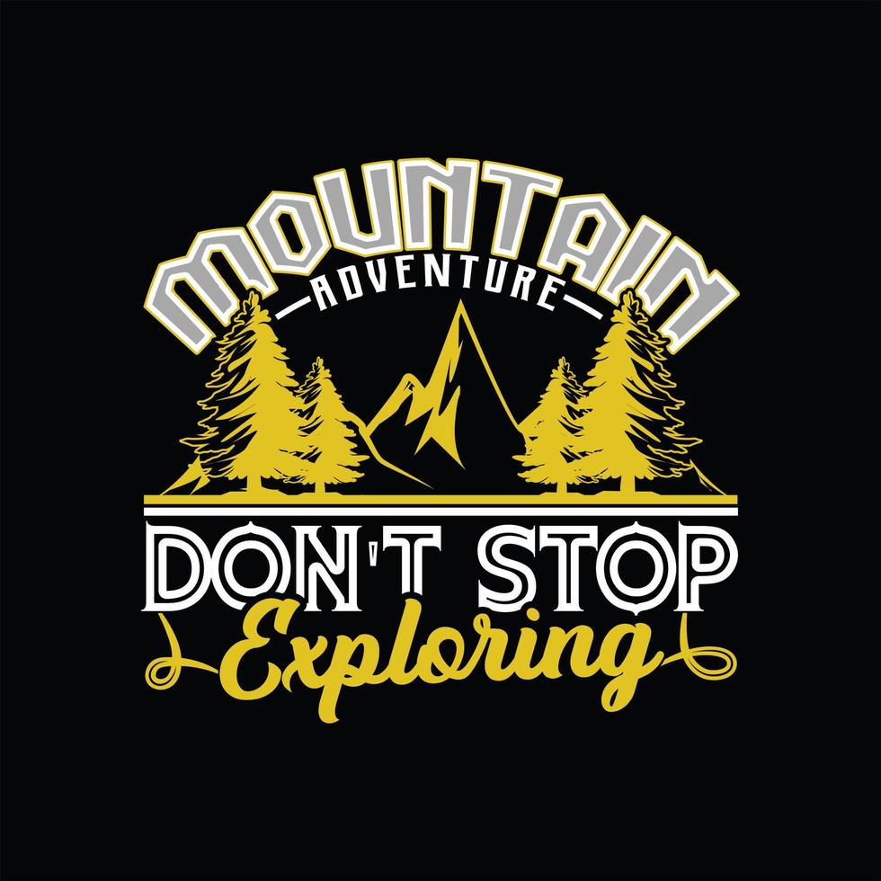 Hiking T-shirt Design vector