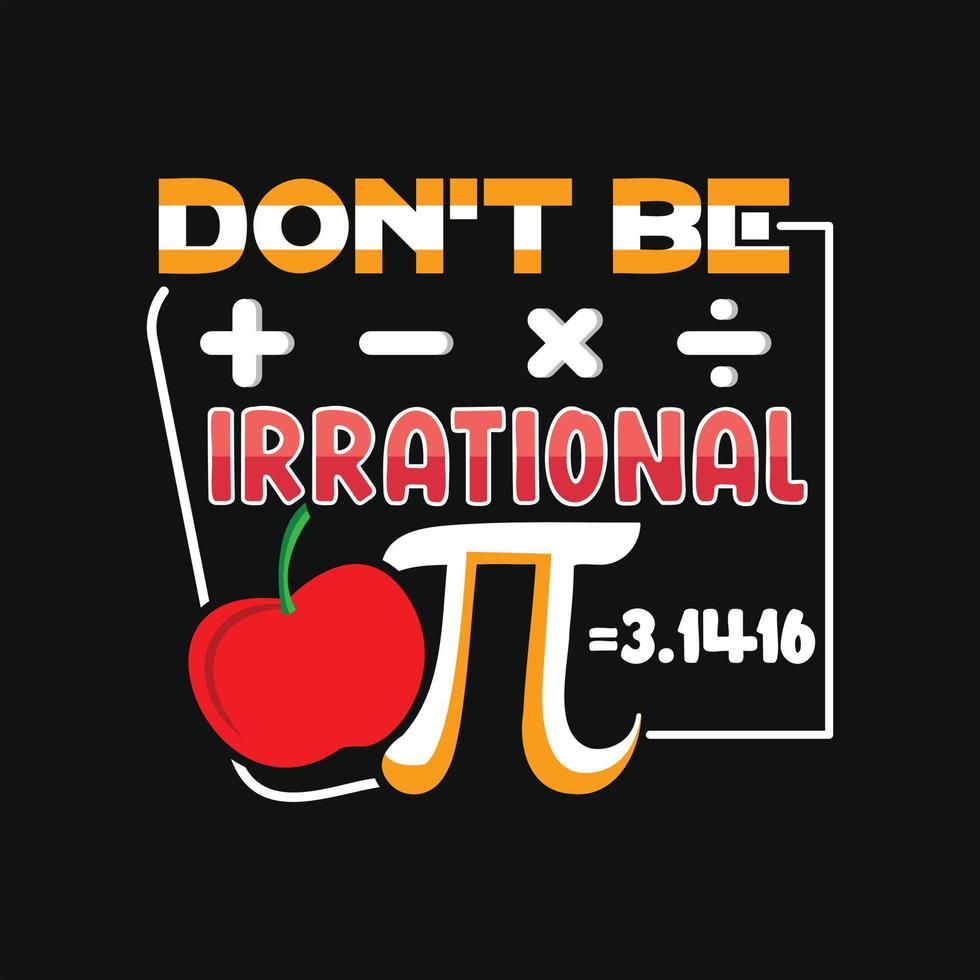 matemáticas camiseta diseño vector