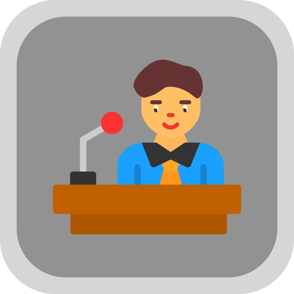 News Reporter Vector Icon Design