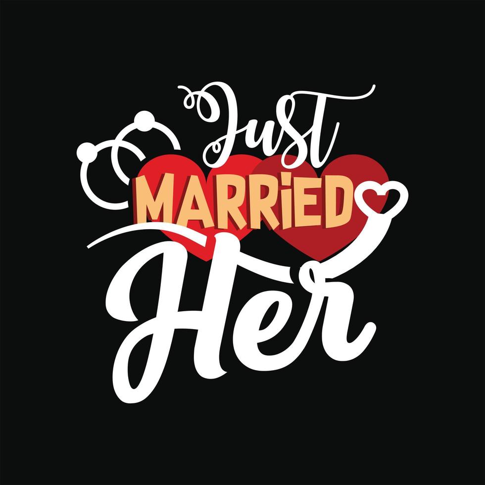 Wedding T-shirt Design vector