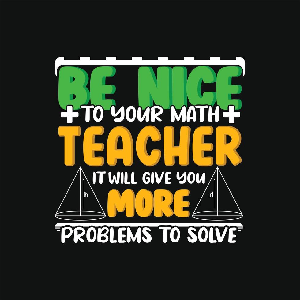 Math T-shirt Design vector