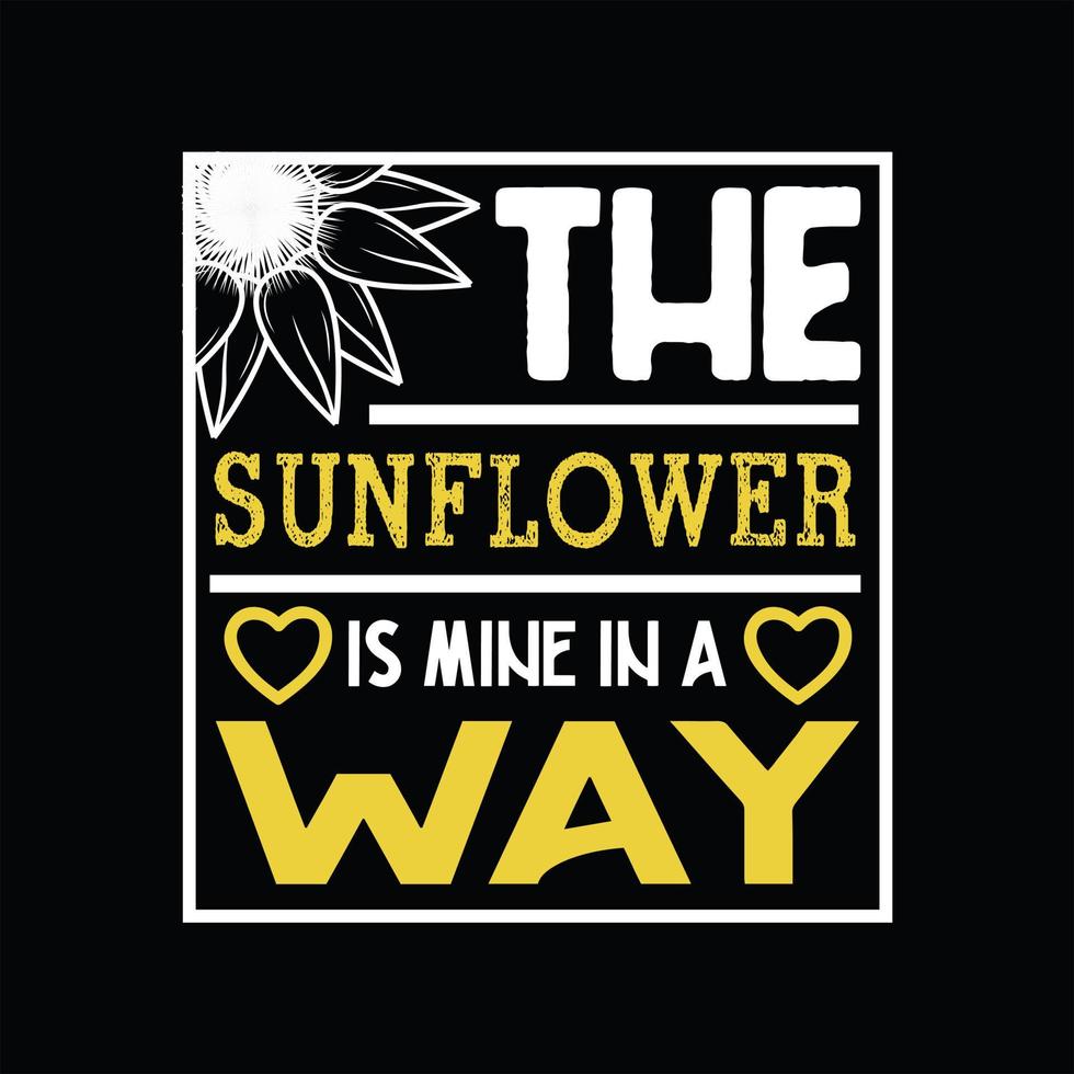 Sunflower T-shirt Design vector