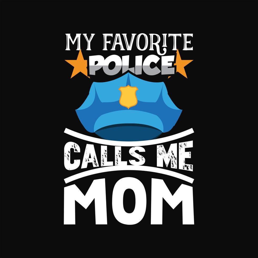 Police T-shirt Design vector