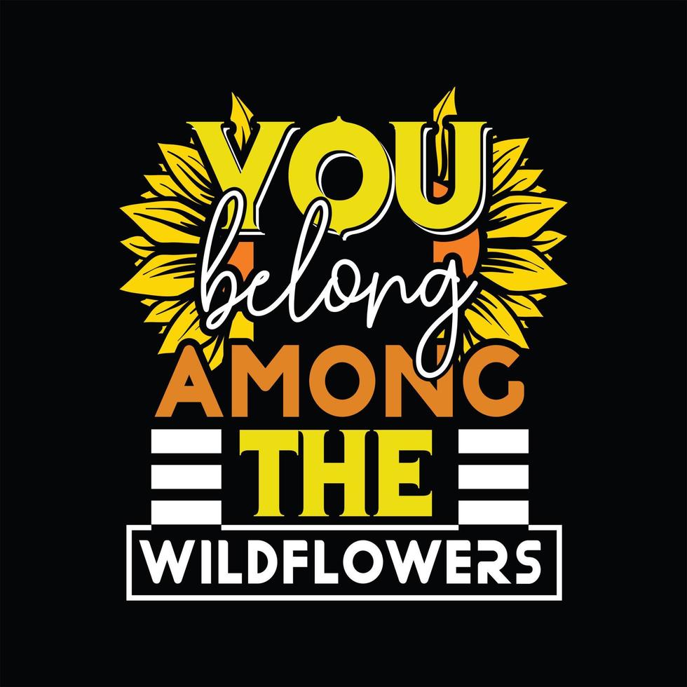 Sunflower T-shirt Design vector