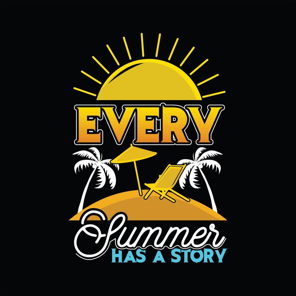 Summer T-shirt Design vector