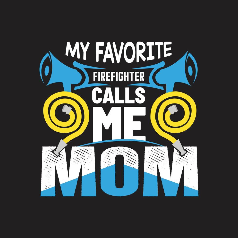 Firefighter T-shirt Design vector
