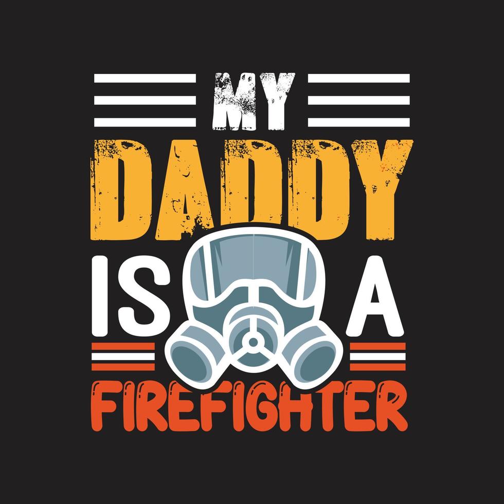 Firefighter T-shirt Design vector