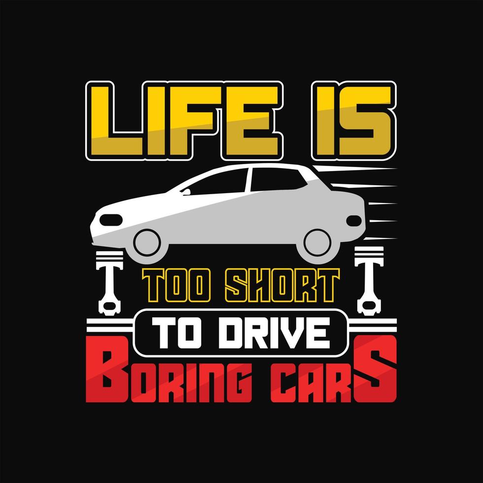 diseño de camiseta de coche vector