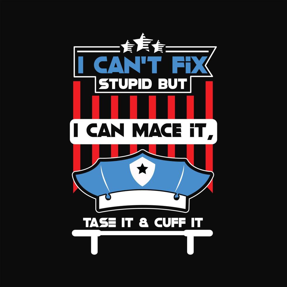 Police T-shirt Design vector