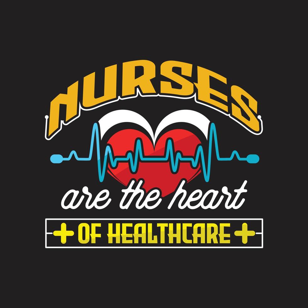 diseño de camiseta de enfermera vector
