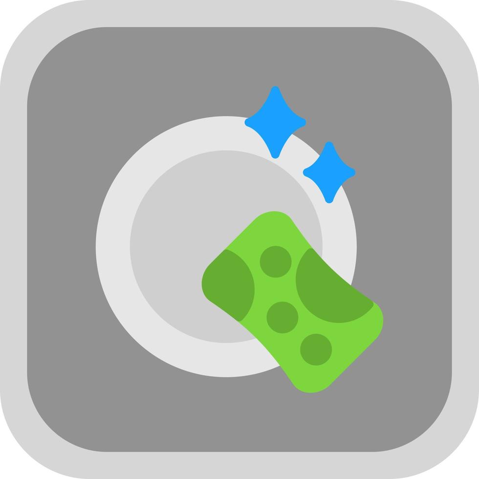Washing Plate Vector Icon Design