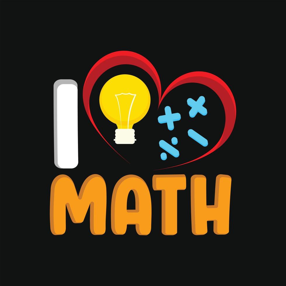 Math T-shirt Design vector