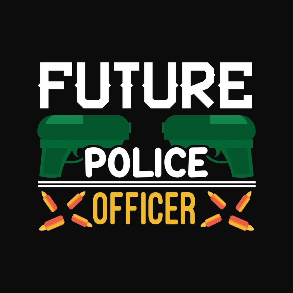 policía camiseta diseño vector