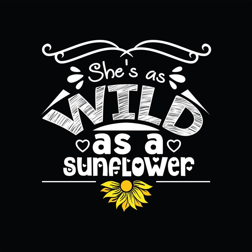 Sunflower T-shirt Design vector