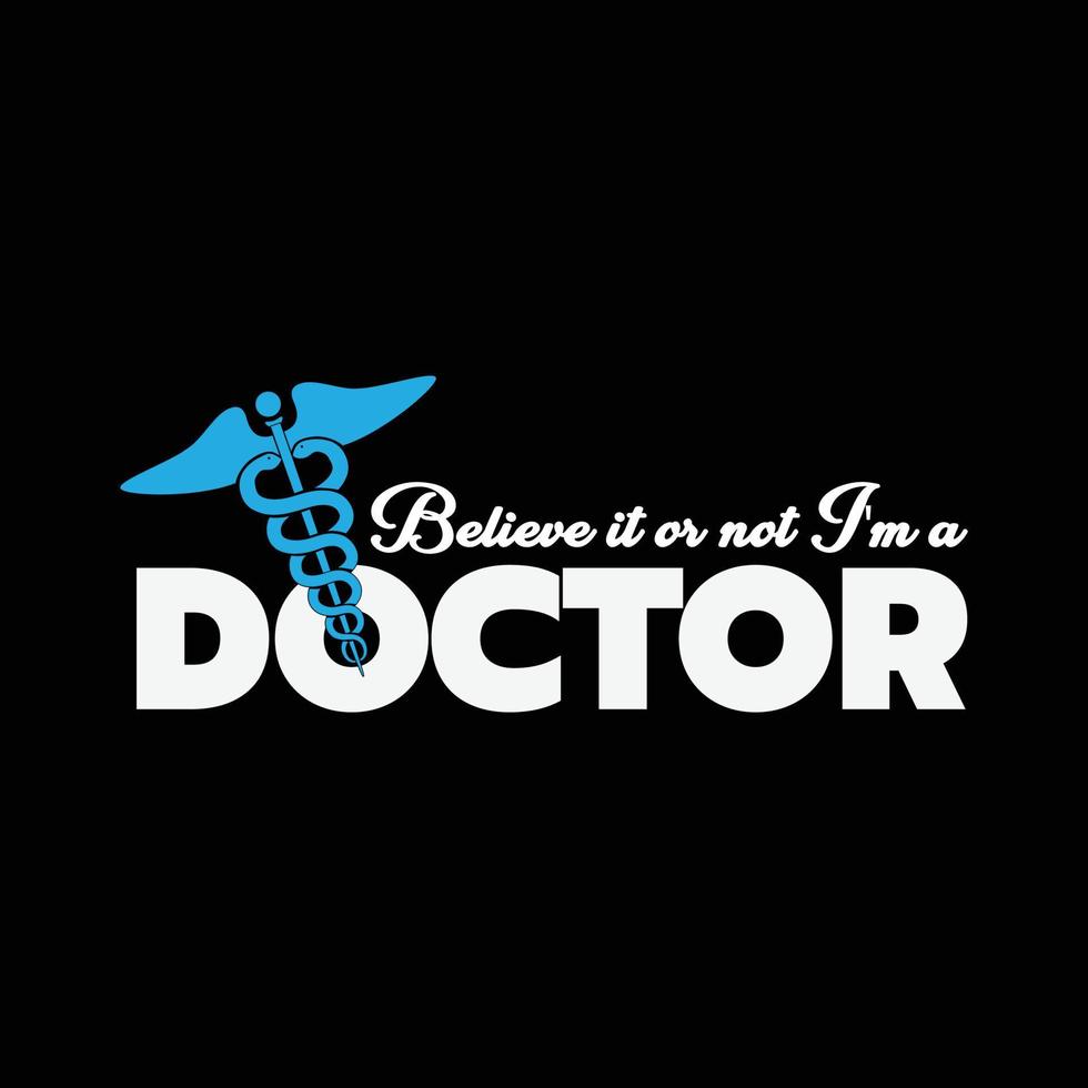 diseño de camiseta de médico vector