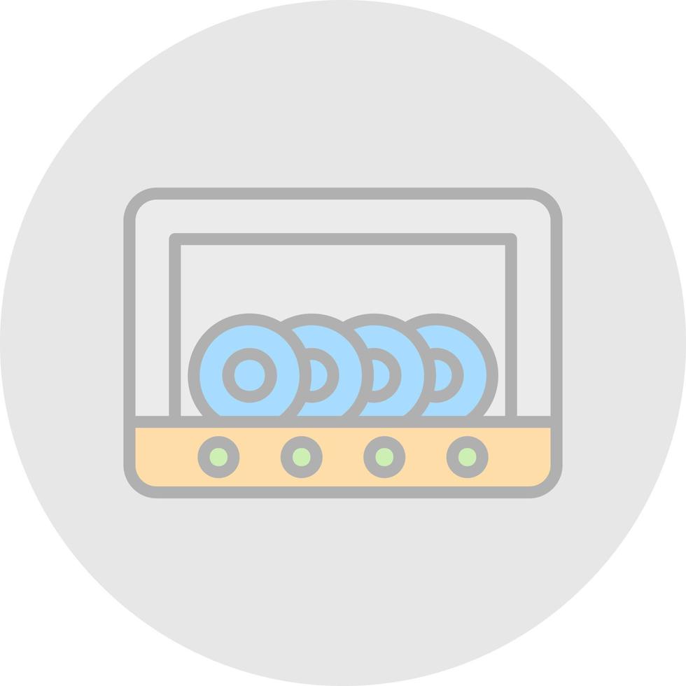 Dish Washer Vector Icon Design