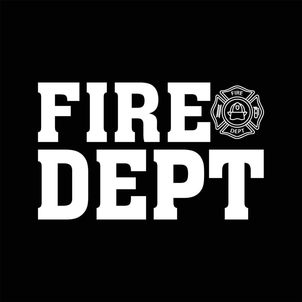 Firefighter T-shirt Design vector