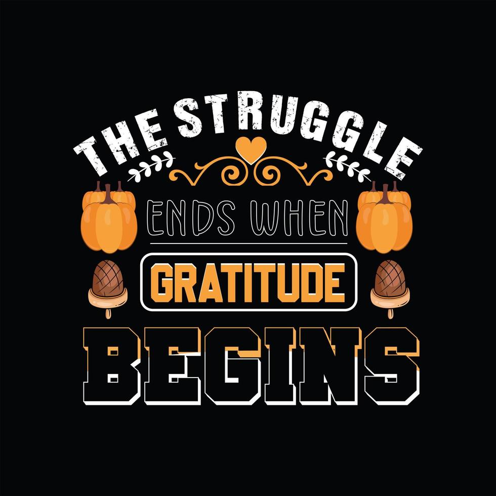 Thanks Giving Day T-shirt Design vector