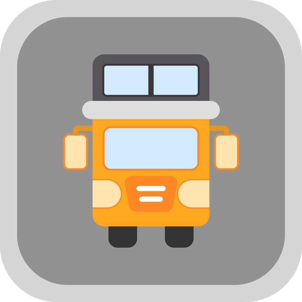 Double Decker Bus Vector Icon Design