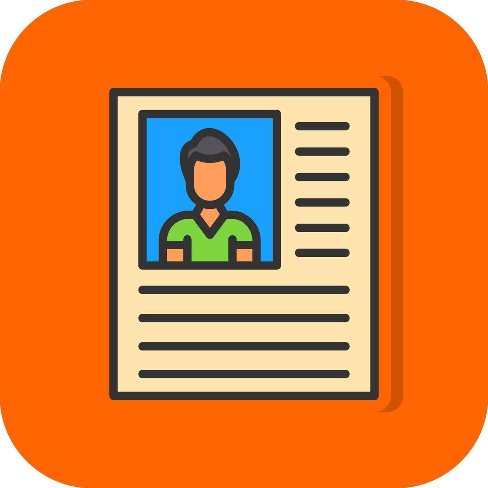 Personal Profile Vector Icon Design