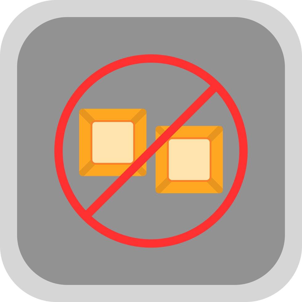 No Sugar Vector Icon Design