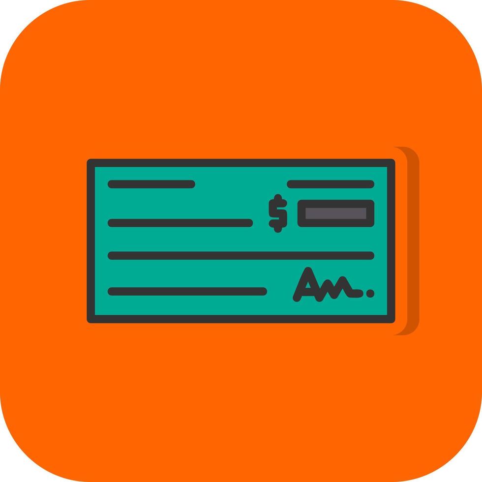 Bank Check Vector Icon Design