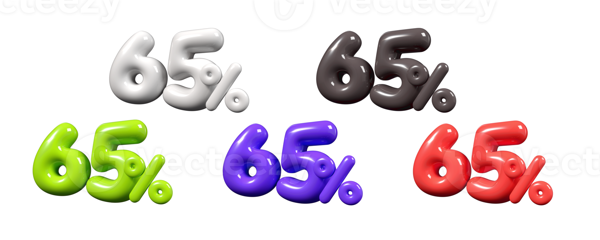 rabatt bunt märka försäljning trendig 3d siffra 65 procent element för främja försäljning, clearing lager, och öka inkomst png